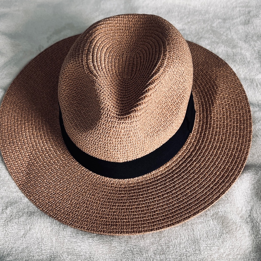 6 pcs Wide Brim Straw Sun Hat - Black - Picture 11 of 15